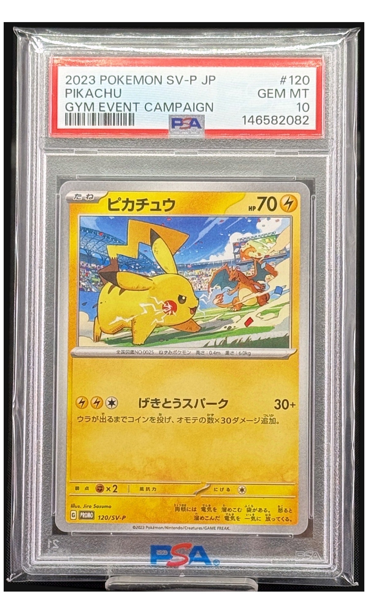 2023 Pokemon Japanese SV-P Promo Pikachu Gym Event Campaign #120 PSA 10