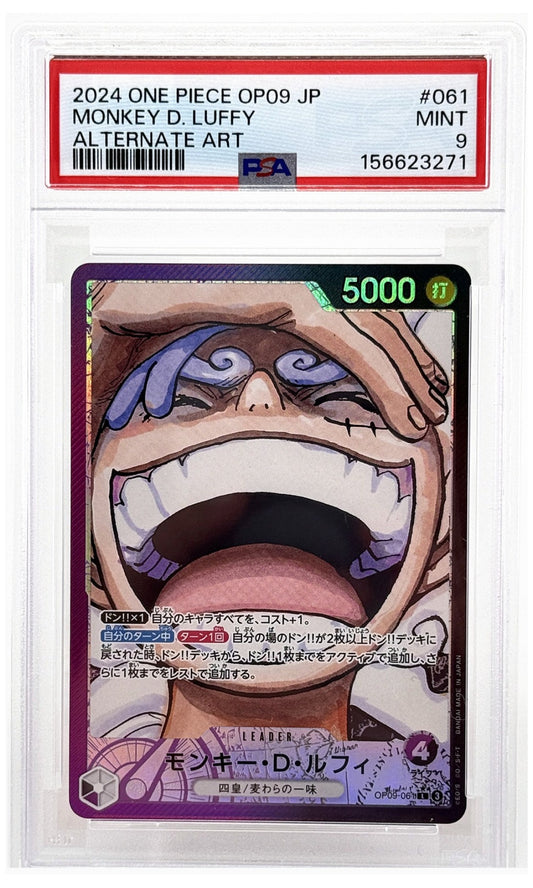 2024 One Piece Japanese OP09-Emperors in the New World Monkey D. Luffy Alternate Art #061 PSA 9